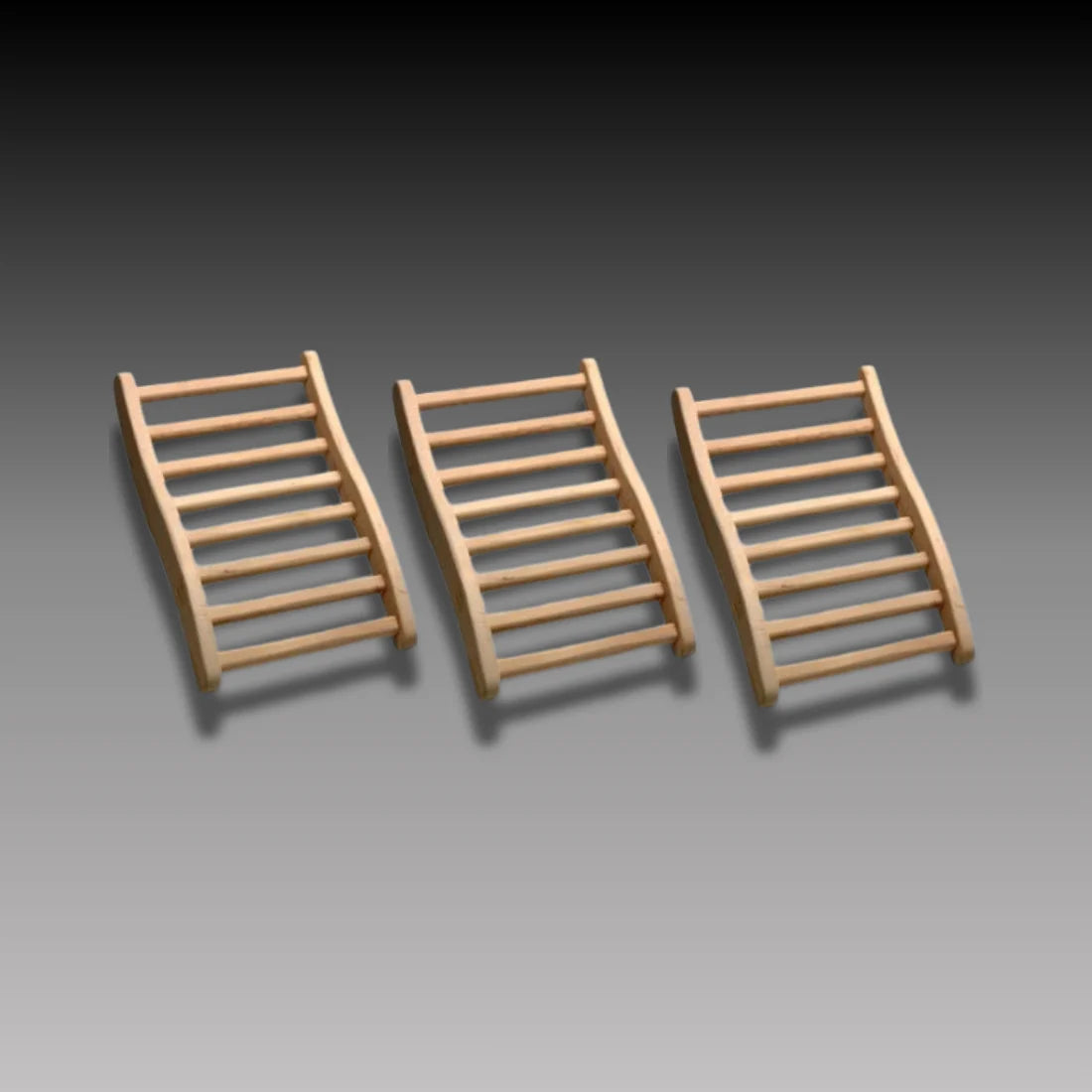Golden Designs 3-Person Ergonomic Sauna Back Rest in Hemlock Wood