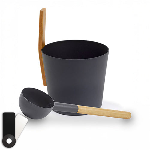 KOLO Sauna Bucket With Straight Handle and Ladle - Sauna Set 3