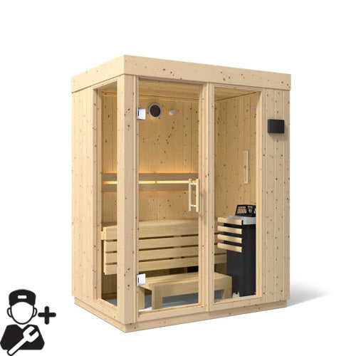 Kohler  C1™ 2-Person Indoor Sauna Kit – Scandinavian Spruce, No Floor