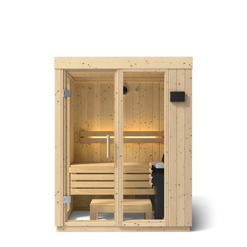 Kohler  C1™ 2-Person Indoor Sauna Kit – Scandinavian Spruce, No Floor