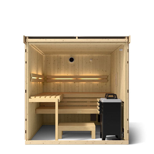 Kohler C1™ 5-Person Indoor Sauna Kit – Scandinavian Spruce, No Floor