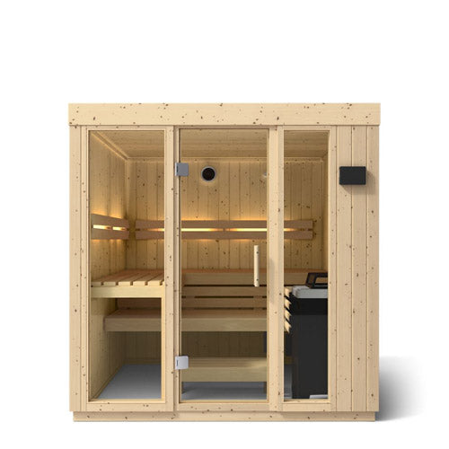 Kohler C1™ 5-Person Indoor Sauna Kit – Scandinavian Spruce, No Floor