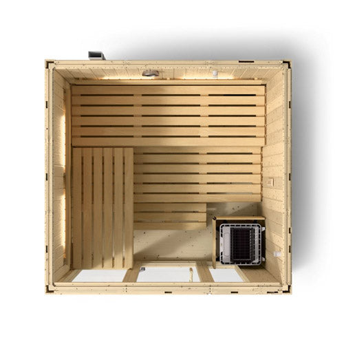 Kohler C1™ 5-Person Indoor Sauna Kit – Scandinavian Spruce, Full Floor