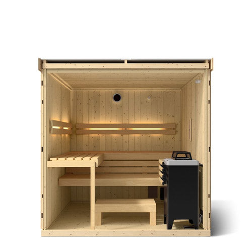 Kohler C1™ 5-Person Indoor Sauna Kit – Scandinavian Spruce, Full Floor