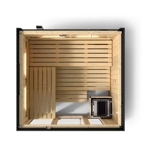 Kohler C1™ 5-Person Indoor Sauna Kit – Graphite Grey, No Floor