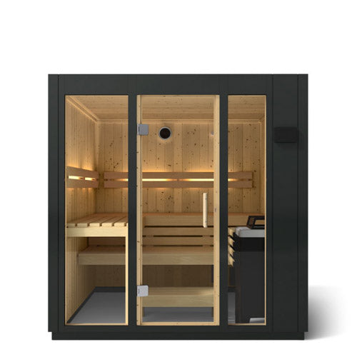 Kohler C1™ 5-Person Indoor Sauna Kit – Graphite Grey, No Floor