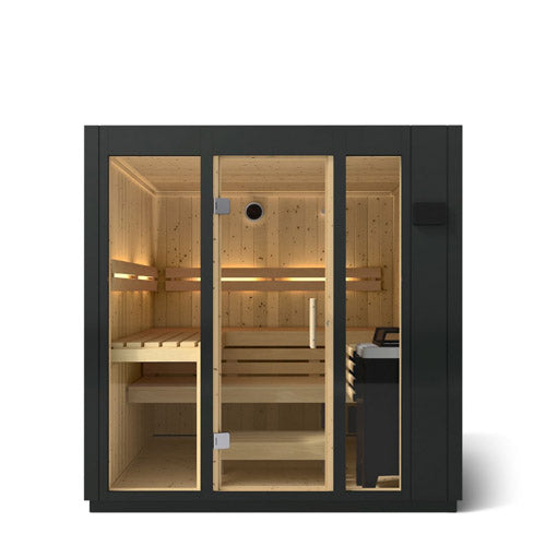 Kohler C1™ 5-Person Indoor Sauna Kit – Graphite Grey, Full Floor