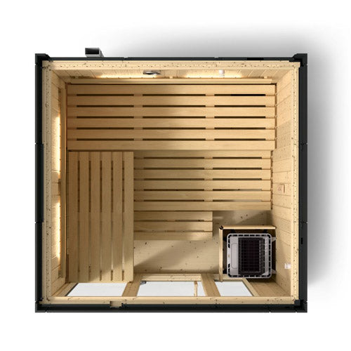 Kohler C1™ 5-Person Indoor Sauna Kit – Graphite Grey, Full Floor