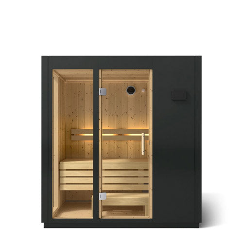 KohlerC1™ 3-Person Indoor Sauna Kit – Graphite Grey, Full Floor