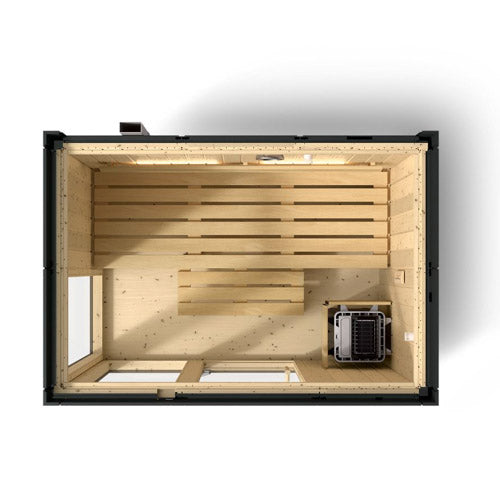 KohlerC1™ 3-Person Indoor Sauna Kit – Graphite Grey, Full Floor