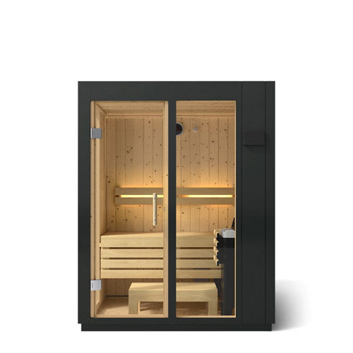 Kohler C1™ 2-Person Indoor Sauna Kit – Graphite Grey, Full Floor