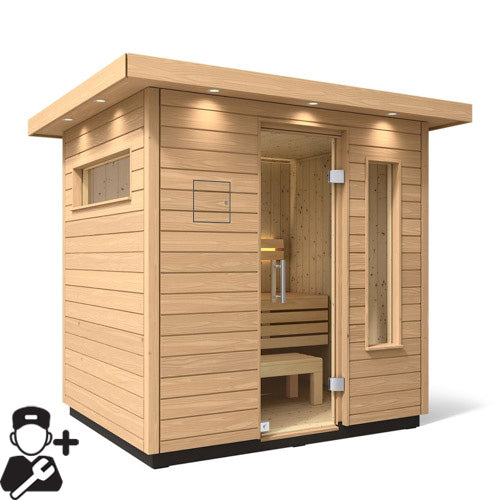 Kohler C2™ 3-Person Outdoor Sauna Kit – Douglas Fir