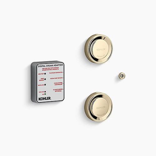 Kohler Invigoration Series Tandem Digital Steam Adapter Kit with Two Steam Heads