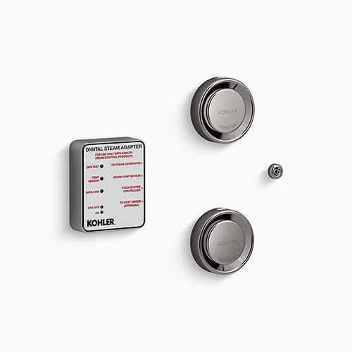 Kohler Invigoration Series Tandem Digital Steam Adapter Kit with Two Steam Heads