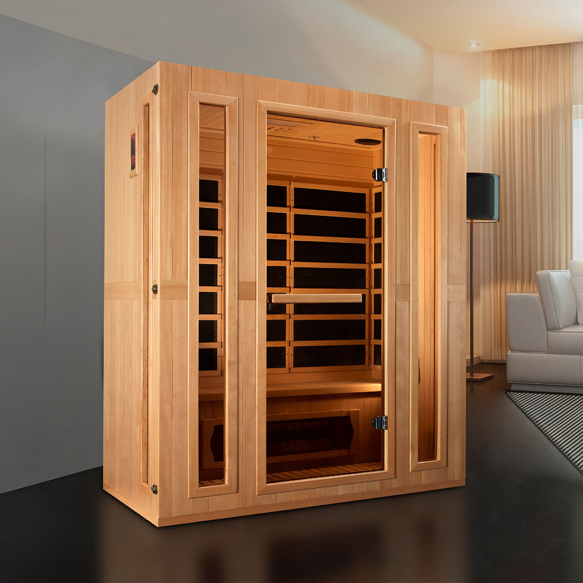 Golden Designs Maxxus Trinity Dual Tech 3-Person Low EMF FAR Infrared Sauna