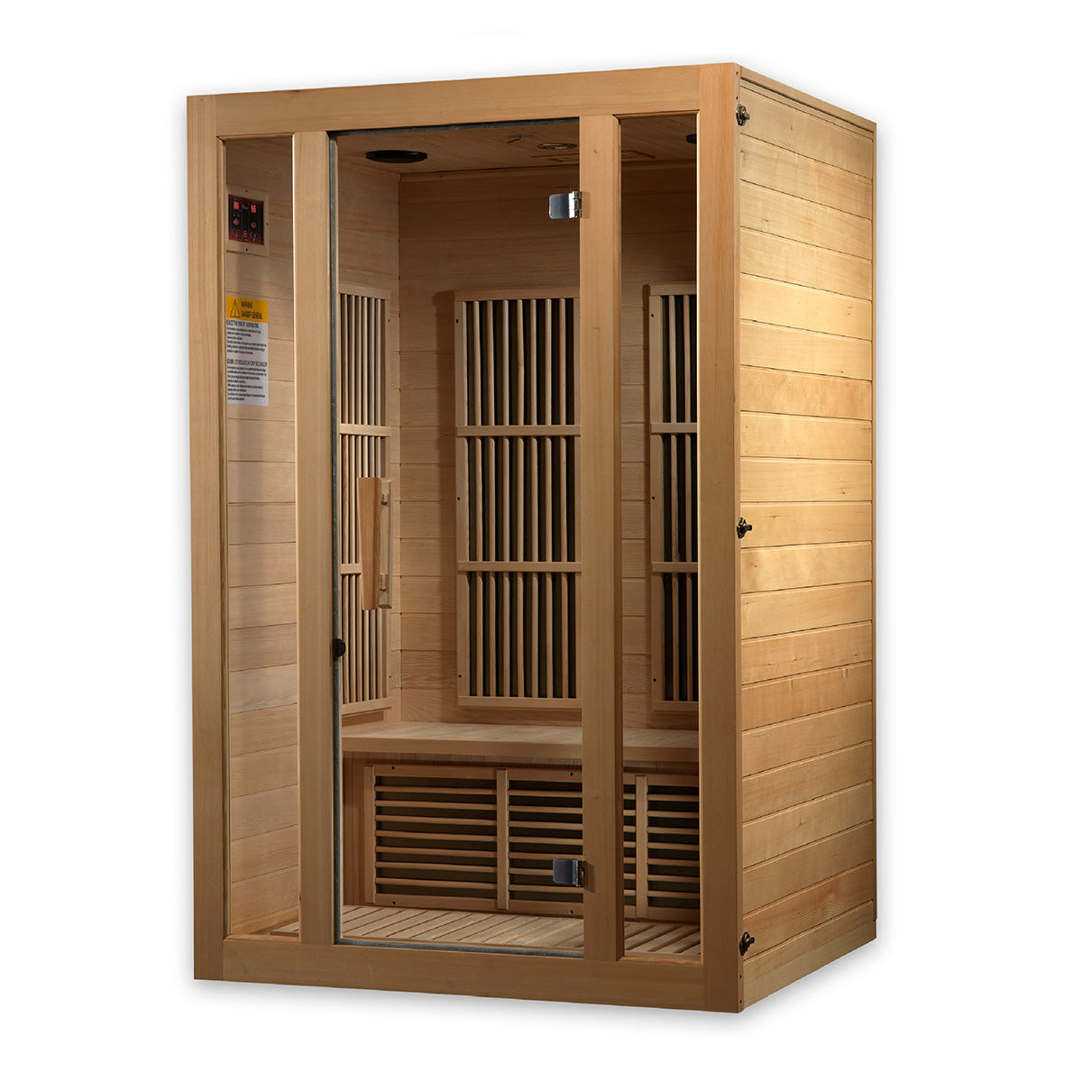 Golden Designs Maxxus Seattle 2-Person Near Zero EMF FAR Infrared Sauna With Canadian Hemlock