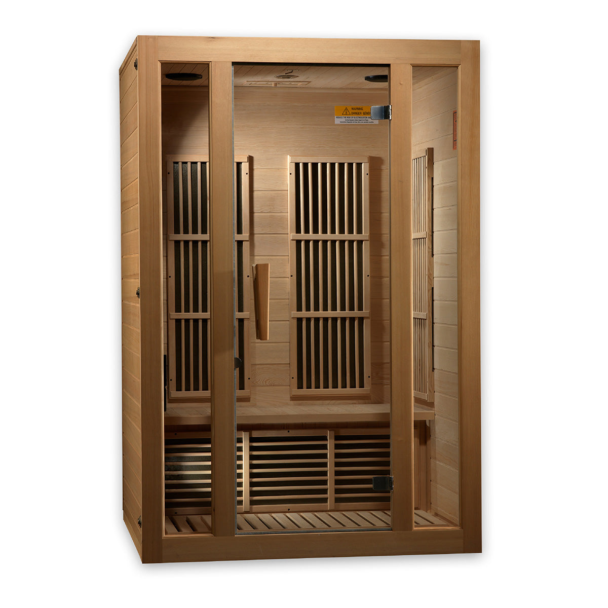 Golden Designs Maxxus Seattle 2-Person Near Zero EMF FAR Infrared Sauna With Canadian Hemlock