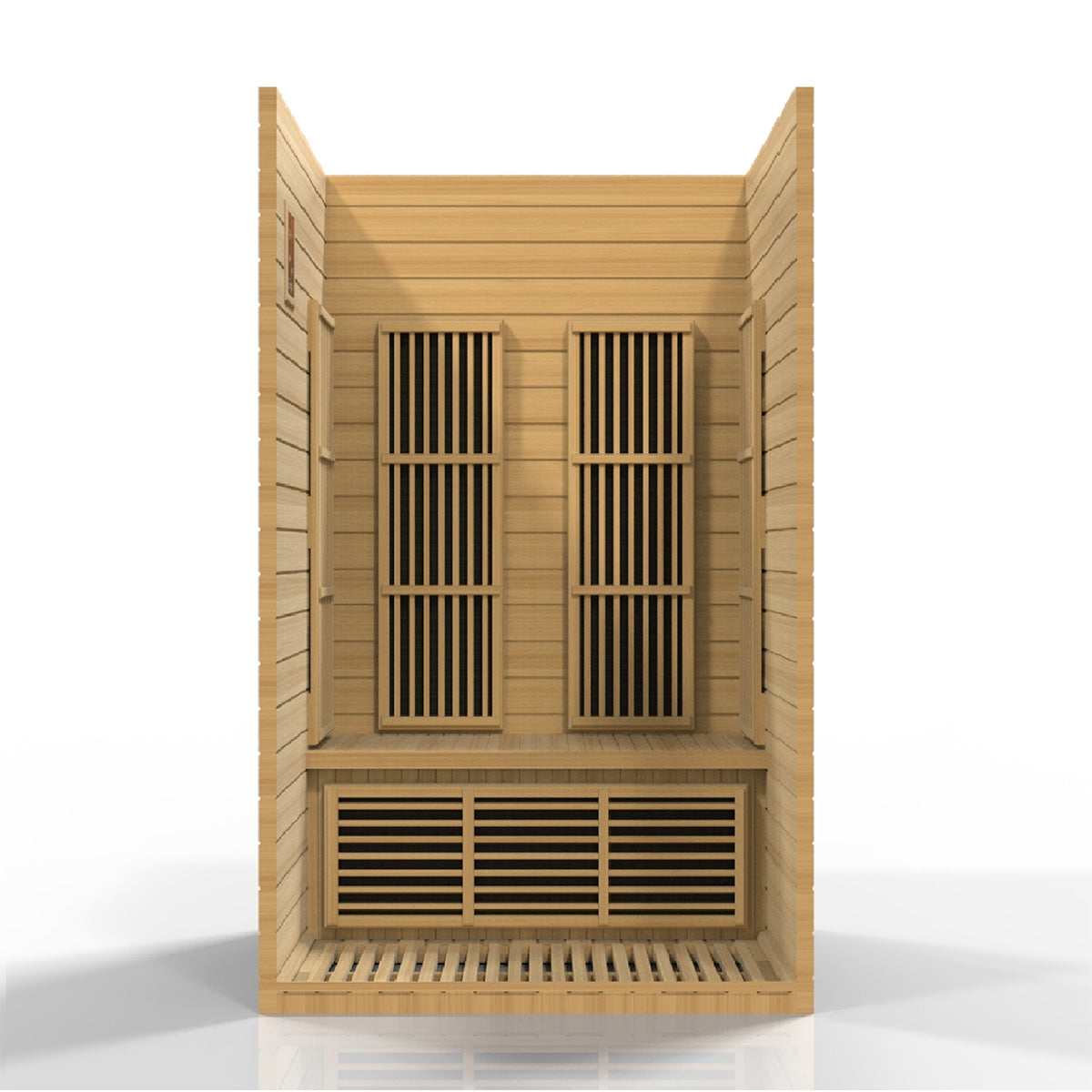 Golden Designs Maxxus Seattle 2-Person Near Zero EMF FAR Infrared Sauna With Canadian Hemlock