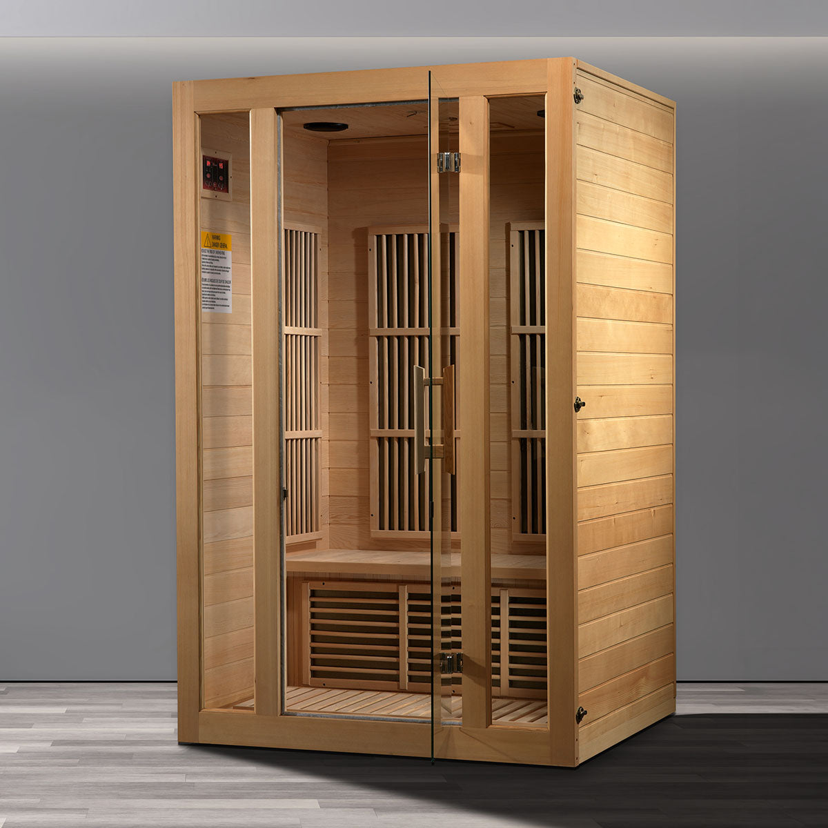 Golden Designs Maxxus Seattle 2-Person Near Zero EMF FAR Infrared Sauna With Canadian Hemlock
