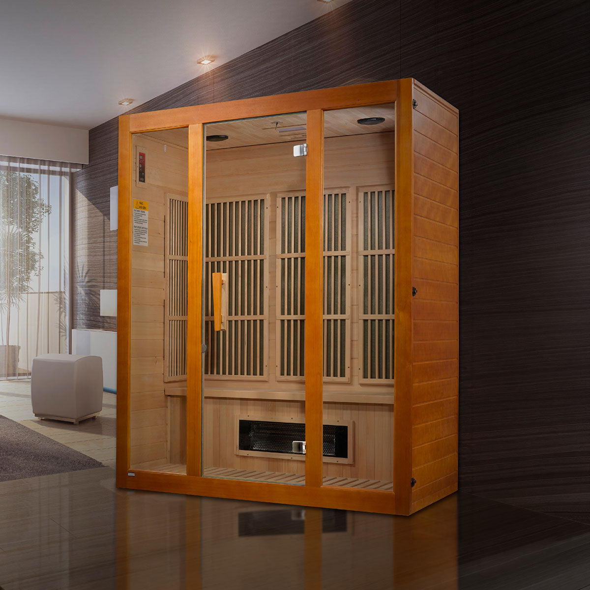 Golden Designs Maxxus Alpine Dual Tech 3-Person Low EMF FAR Infrared Sauna