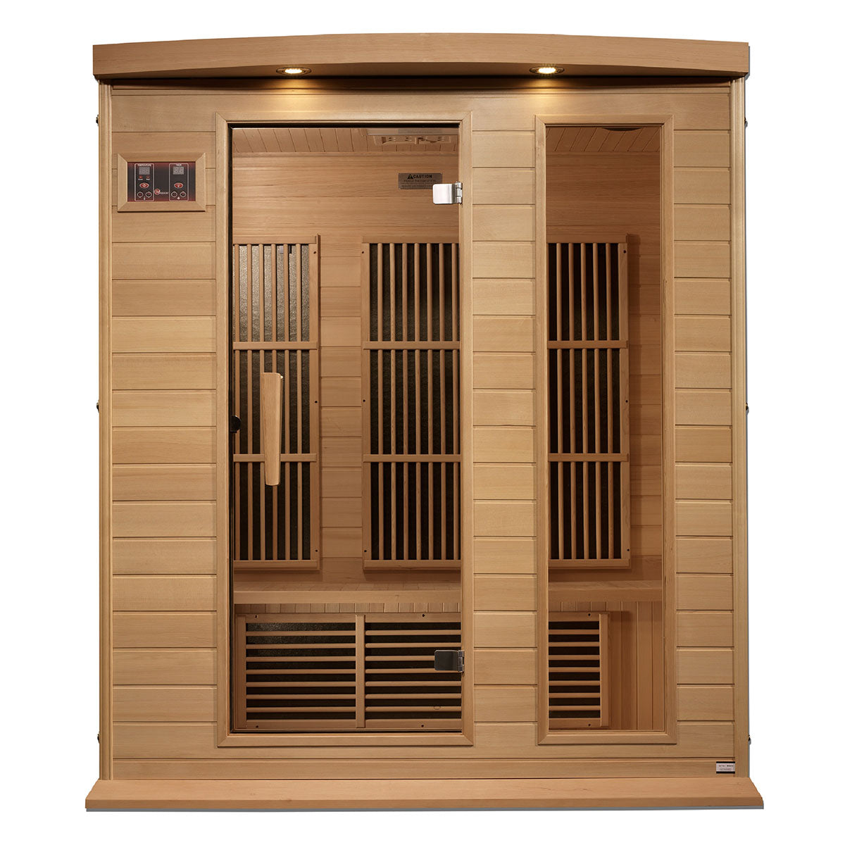 Golden Designs Maxxus 3-Person Near Zero EMF FAR Infrared Sauna With Canadian Hemlock