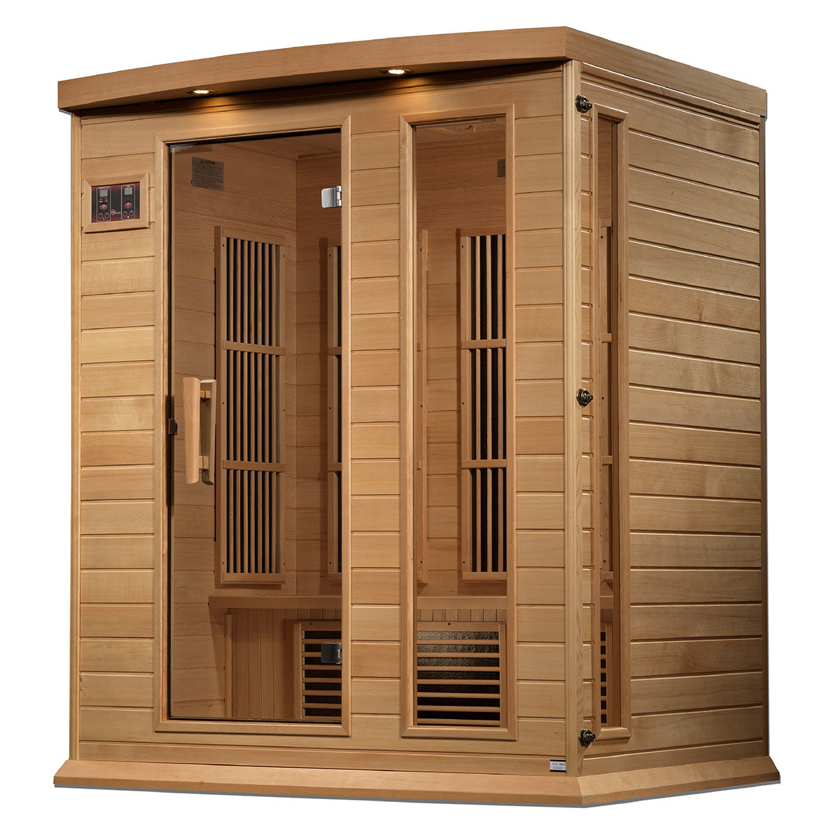 Golden Designs Maxxus 3-Person Near Zero EMF FAR Infrared Sauna With Canadian Hemlock