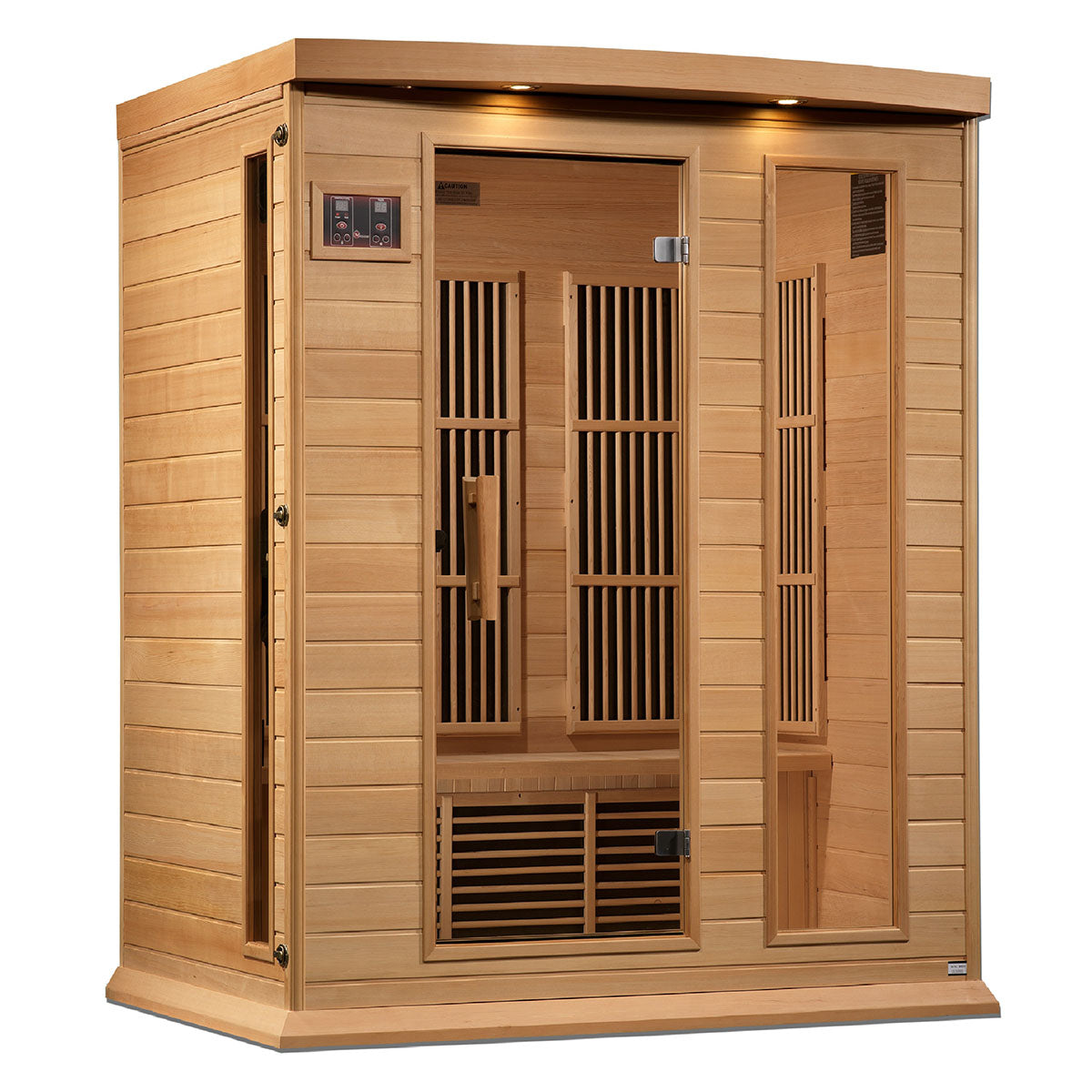 Golden Designs Maxxus 3-Person Near Zero EMF FAR Infrared Sauna With Canadian Hemlock