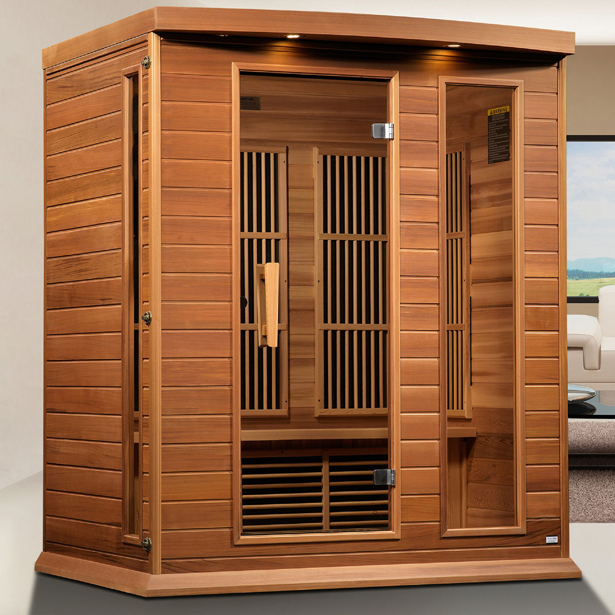 Golden Designs Maxxus Red Cedar 3-Person Low EMF FAR Infrared Sauna