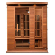 Golden Designs Maxxus Montilemar 3-Person Near Zero EMF FAR Infrared Sauna With Canadian Red Cedar