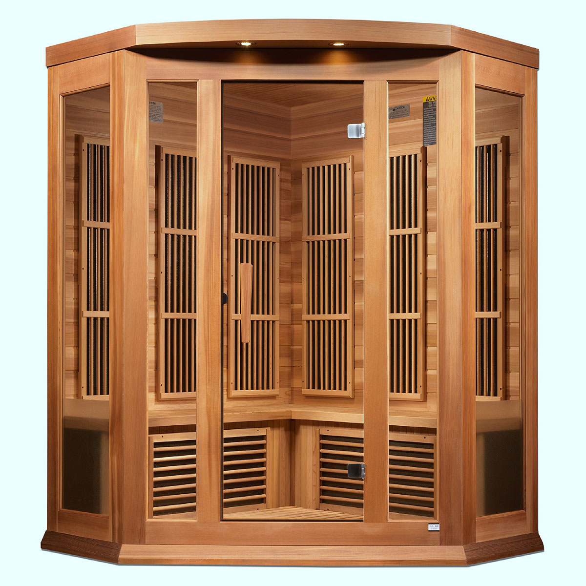 Golden Designs Maxxus Red Cedar 3-Person Corner Low EMF FAR Infrared Sauna