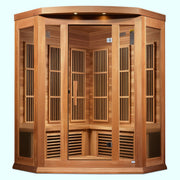 Golden Designs Maxxus Red Cedar 3-Person Corner Low EMF FAR Infrared Sauna