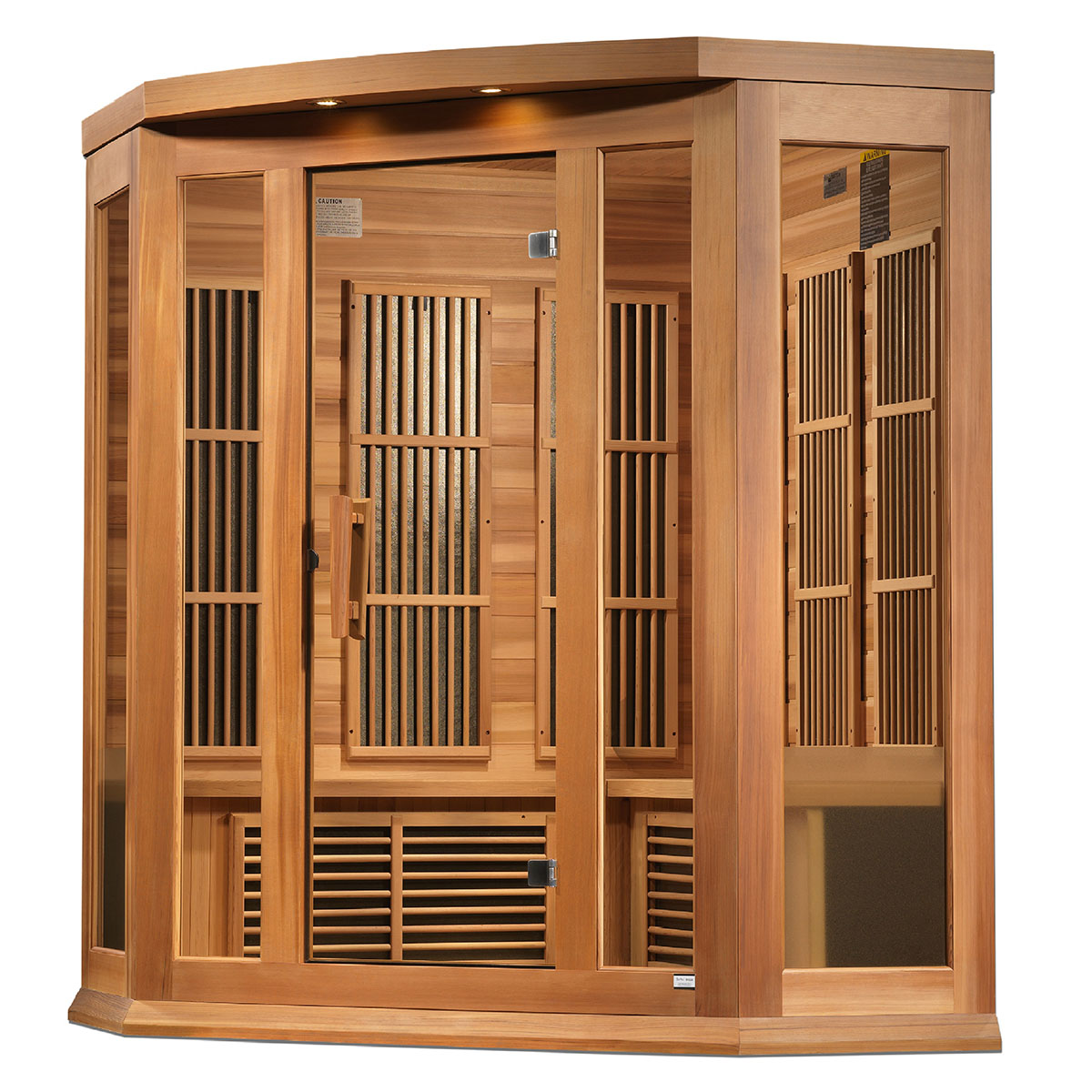 Golden Designs Maxxus Red Cedar 3-Person Corner Low EMF FAR Infrared Sauna