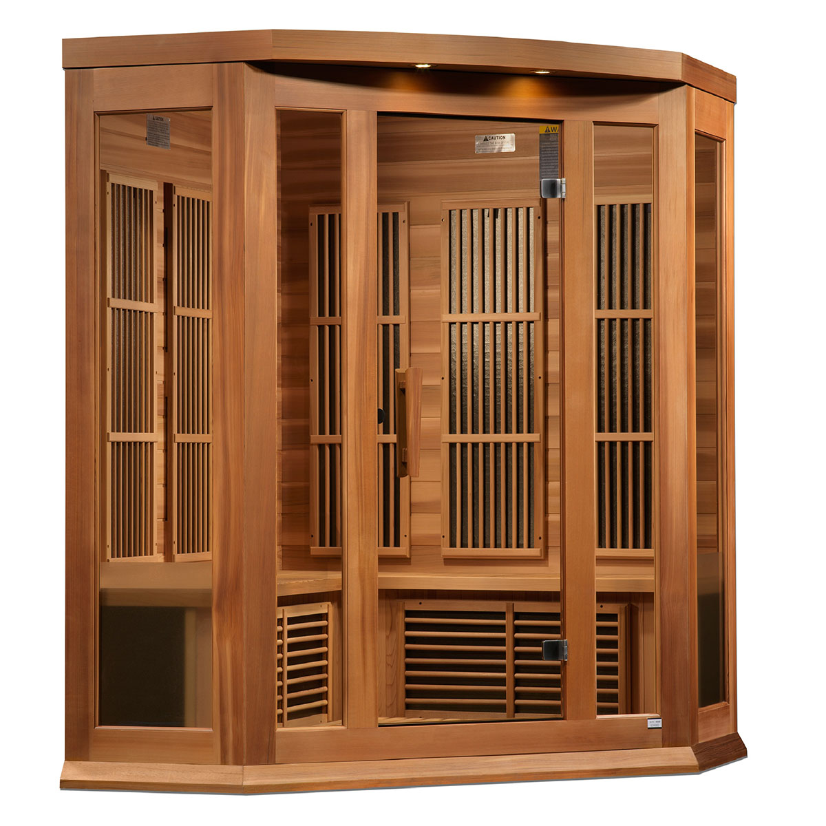 Golden Designs Maxxus Red Cedar 3-Person Corner Low EMF FAR Infrared Sauna