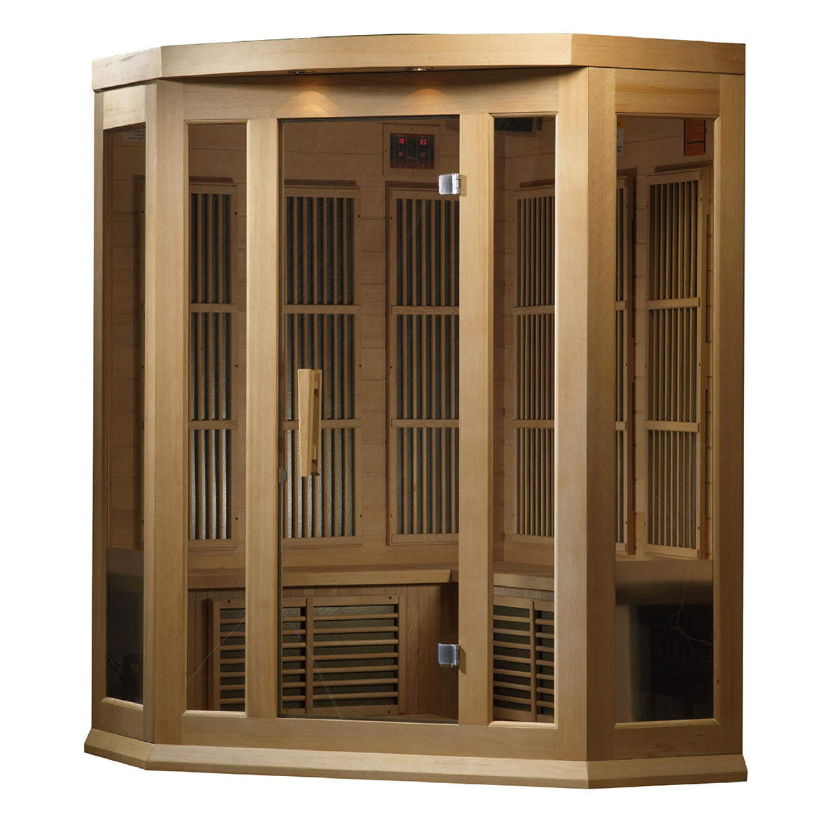 Golden Designs Maxxus 3-Person Corner Low EMF FAR Infrared Sauna