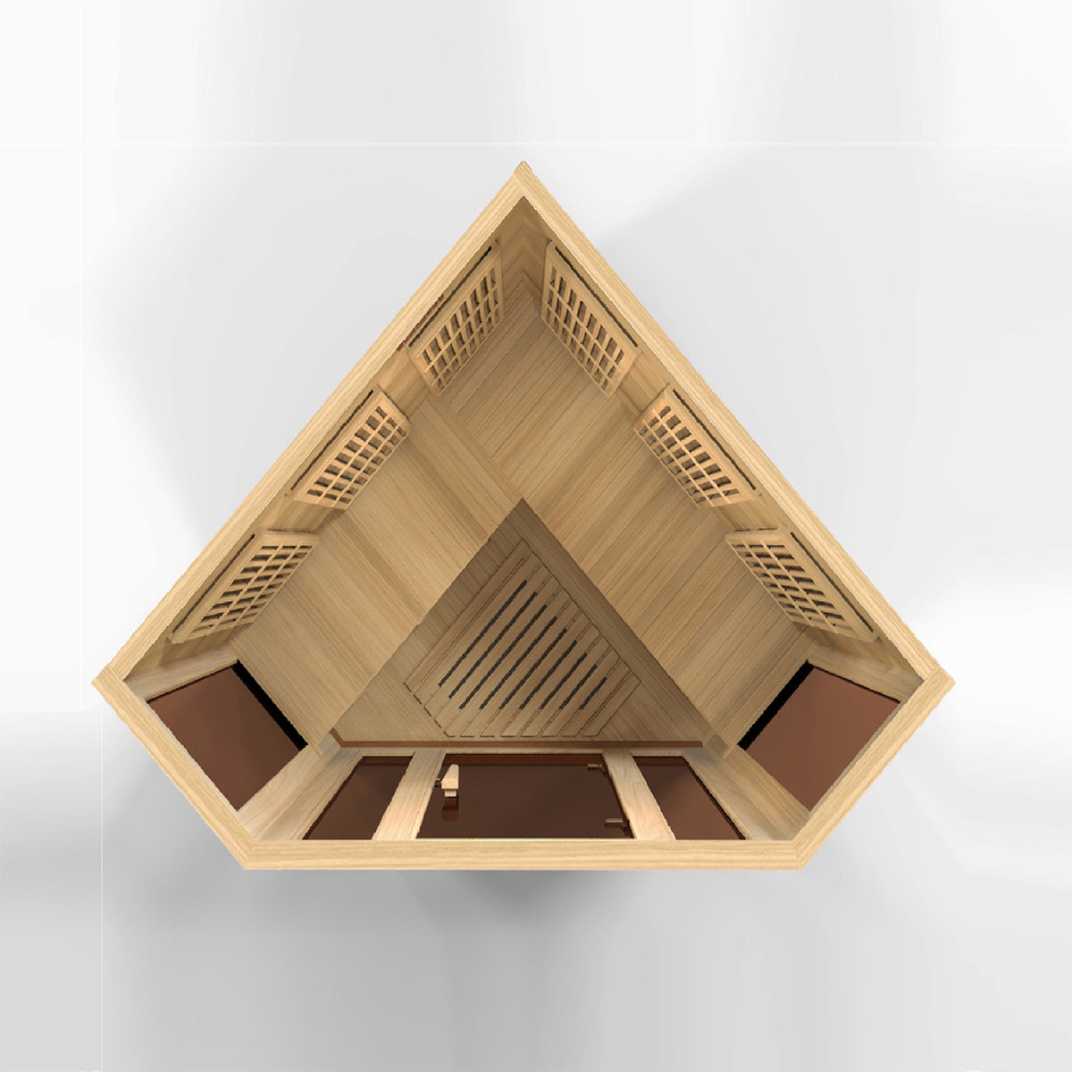 Golden Designs Maxxus 3-Person Corner Low EMF FAR Infrared Sauna