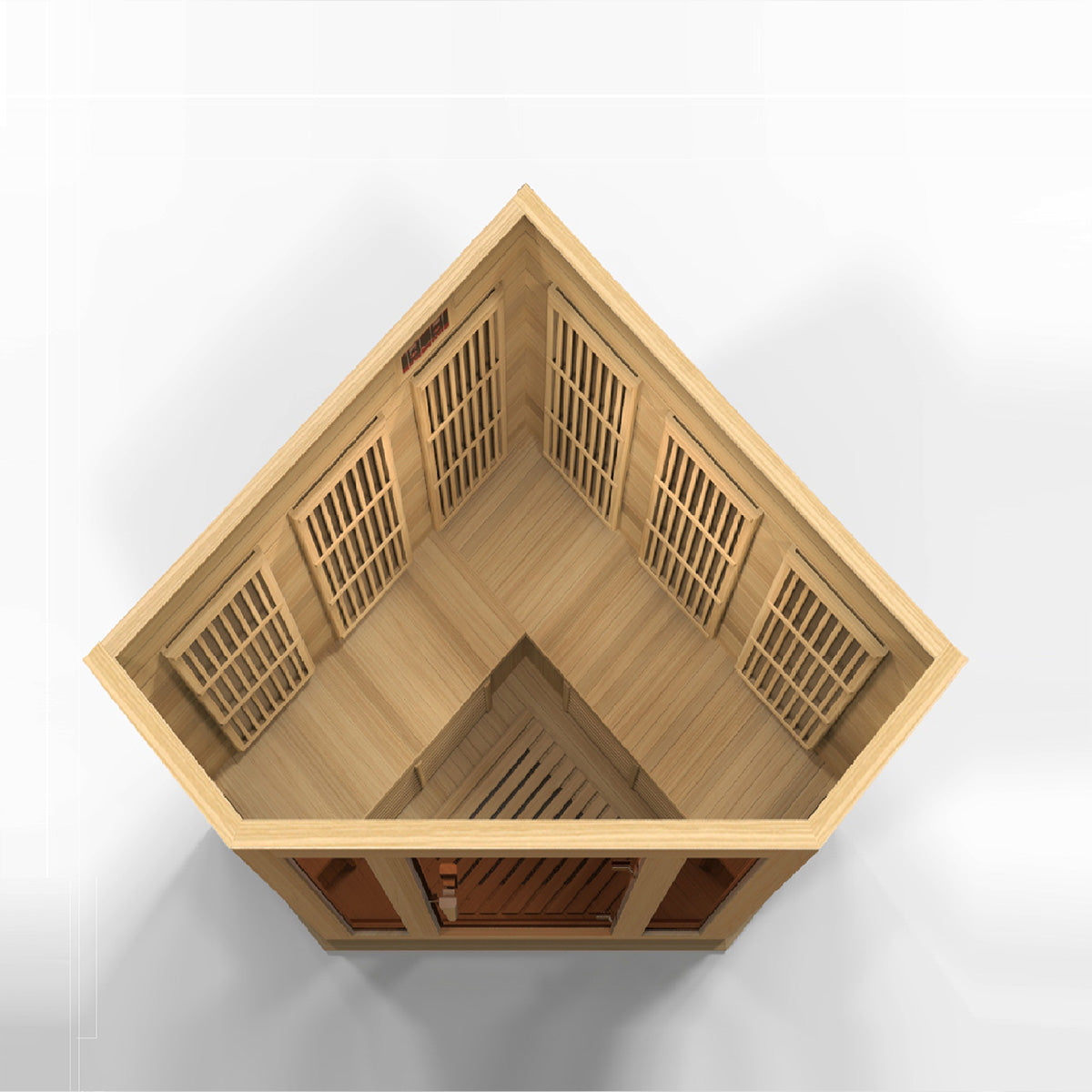 Golden Designs Maxxus 3-Person Corner Low EMF FAR Infrared Sauna