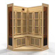 Golden Designs Maxxus 3-Person Corner Low EMF FAR Infrared Sauna