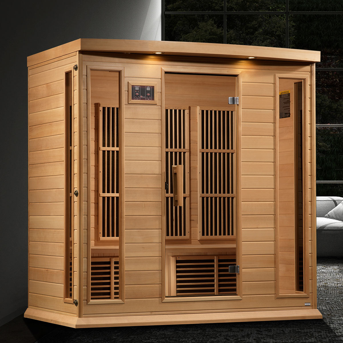 Golden Designs Maxxus 4-Person Near Zero EMF FAR Infrared Sauna With Canadian Hemlock