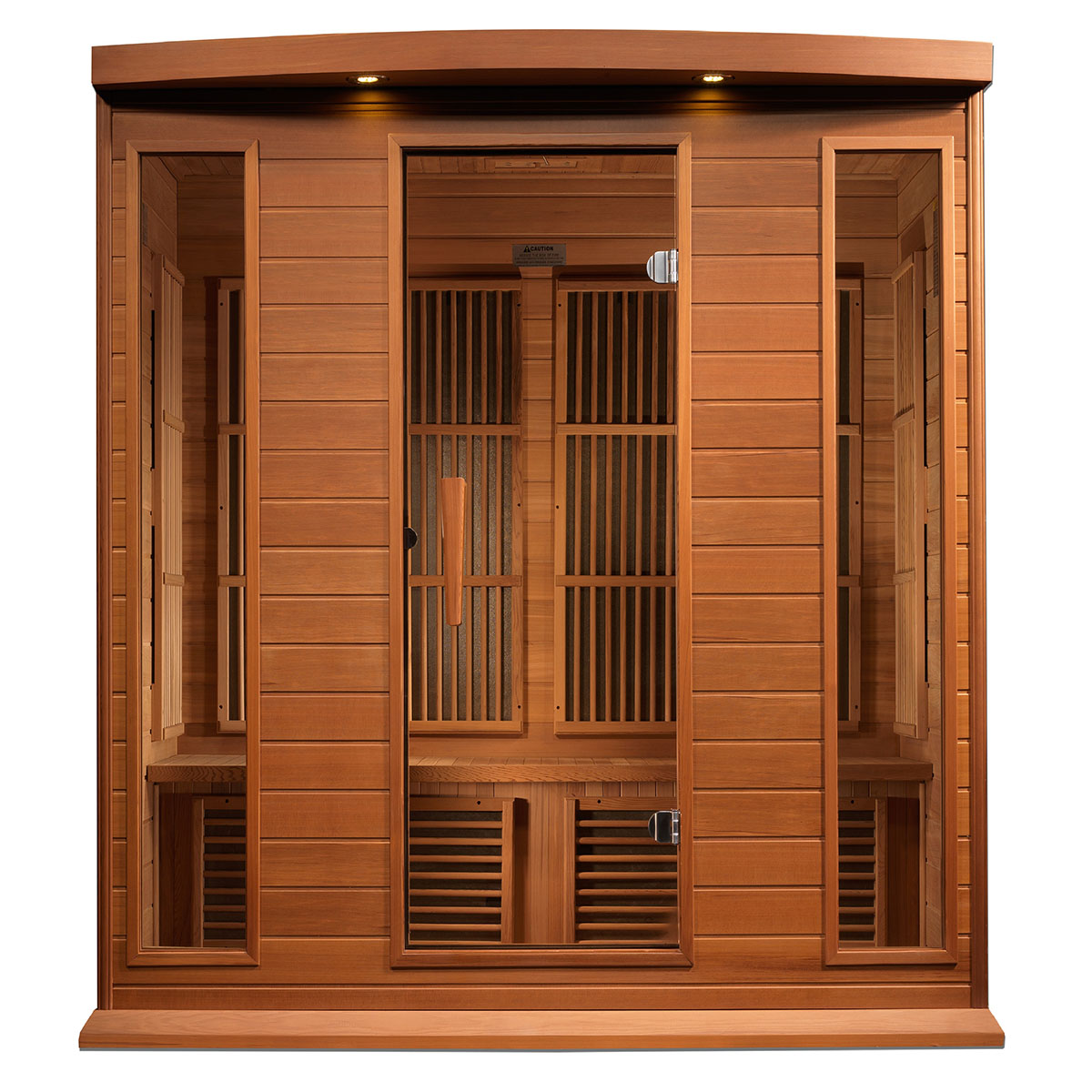 Golden Designs Maxxus Chaumont Edition 4-Person Near Zero EMF FAR Infrared Sauna With Canadian Red Cedar