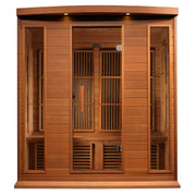 Golden Designs Maxxus Chaumont Edition 4-Person Near Zero EMF FAR Infrared Sauna With Canadian Red Cedar