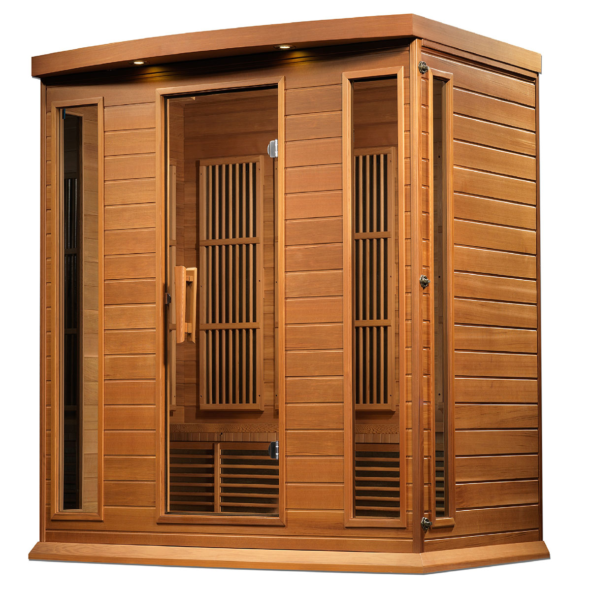 Golden Designs Maxxus Chaumont Edition 4-Person Near Zero EMF FAR Infrared Sauna With Canadian Red Cedar