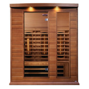 Golden Designs Maxxus 3-Person Full Spectrum Near Zero EMF FAR Infrared Sauna With Canadian Red Cedar