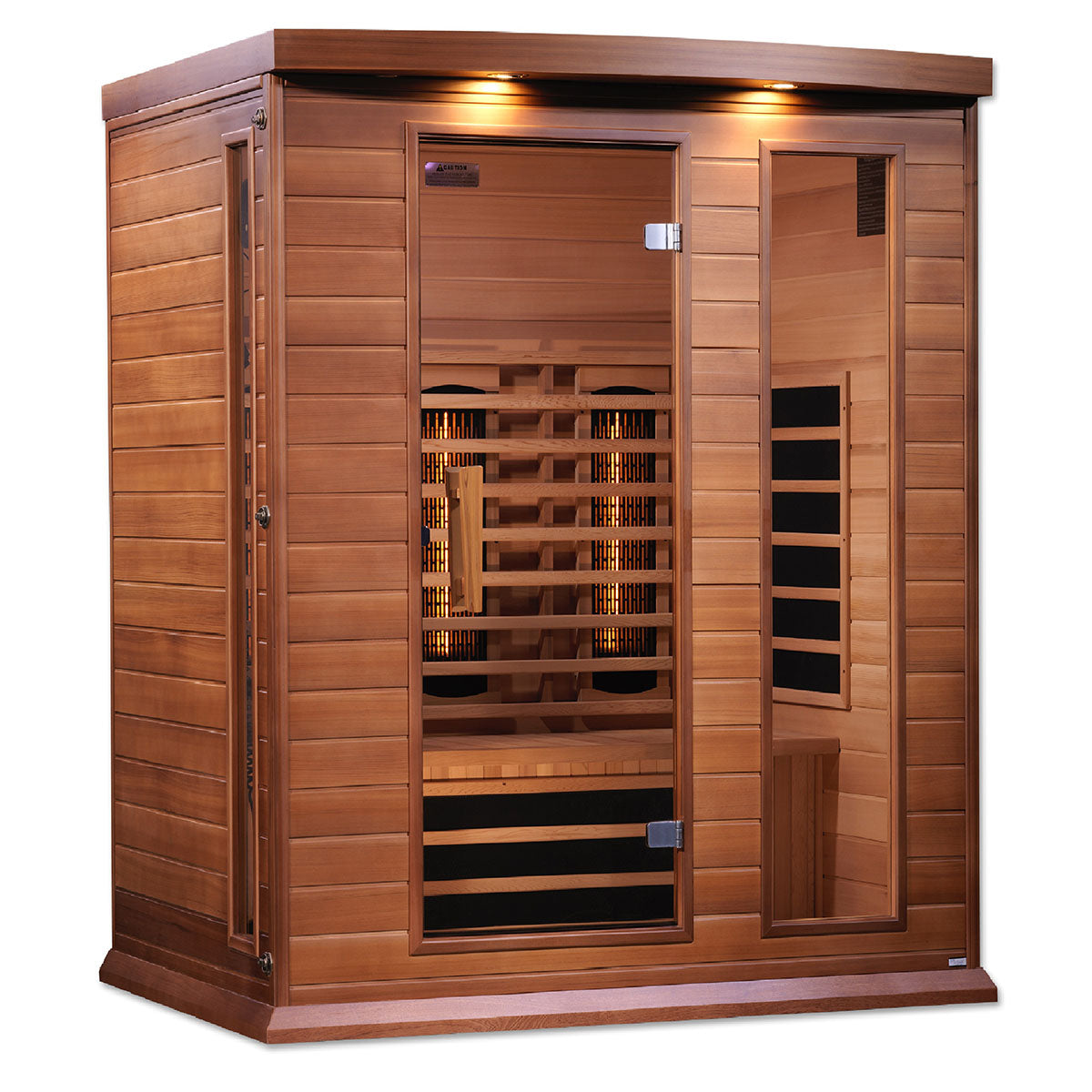 Golden Designs Maxxus 3-Person Full Spectrum Near Zero EMF FAR Infrared Sauna With Canadian Red Cedar