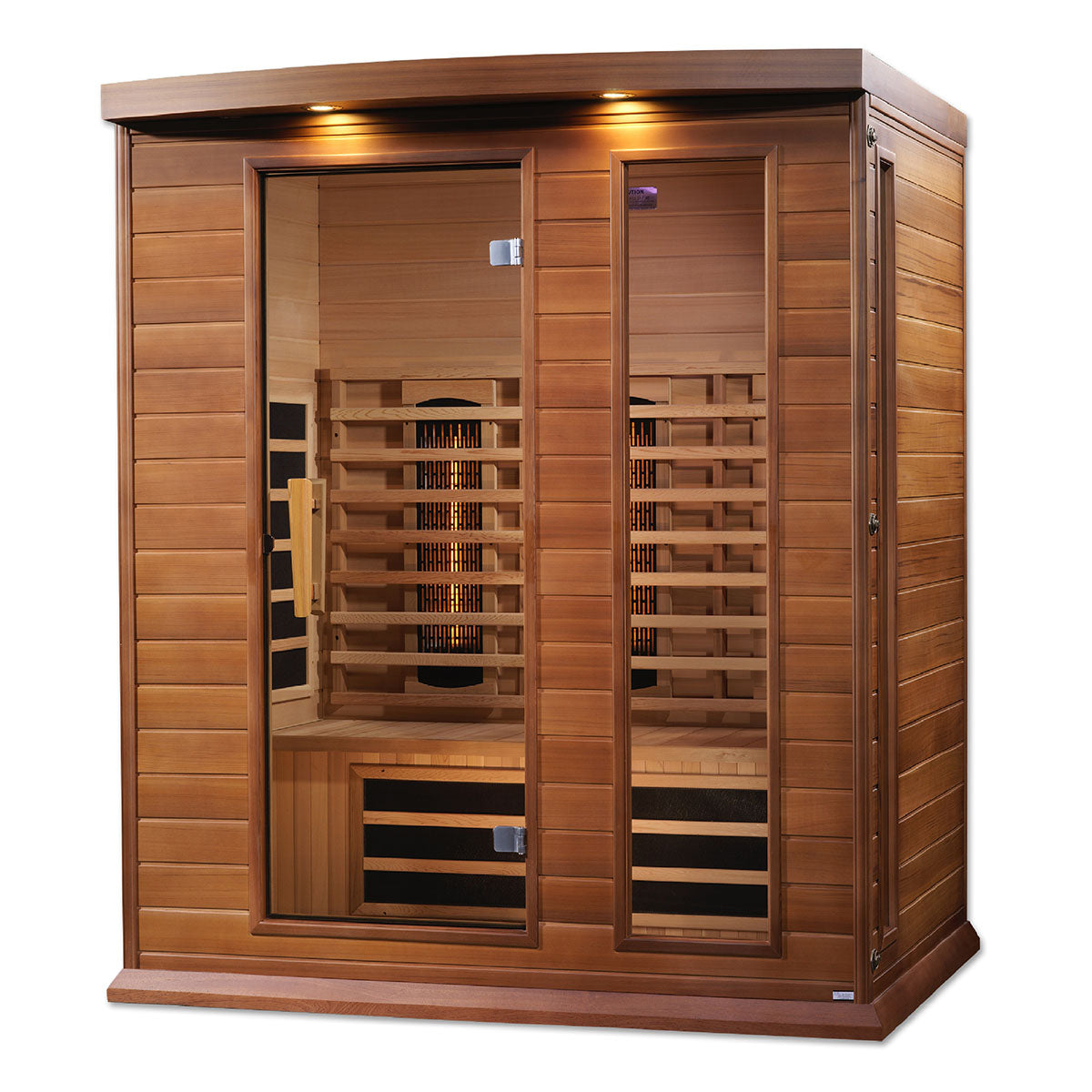 Golden Designs Maxxus 3-Person Full Spectrum Near Zero EMF FAR Infrared Sauna With Canadian Red Cedar
