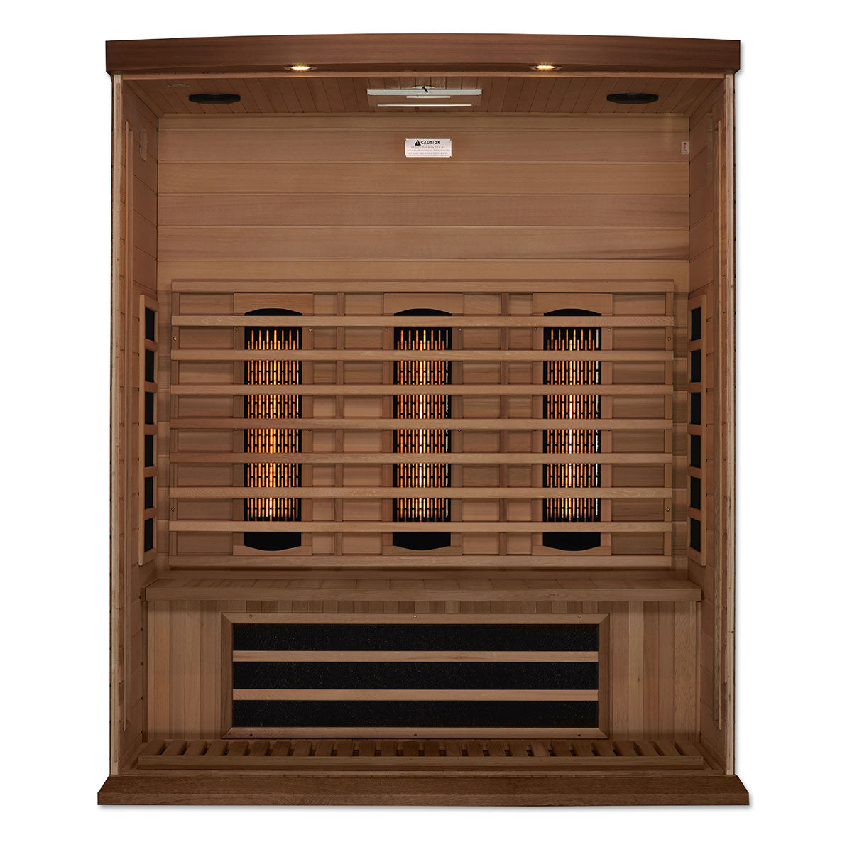 Golden Designs Maxxus 3-Person Full Spectrum Near Zero EMF FAR Infrared Sauna With Canadian Red Cedar