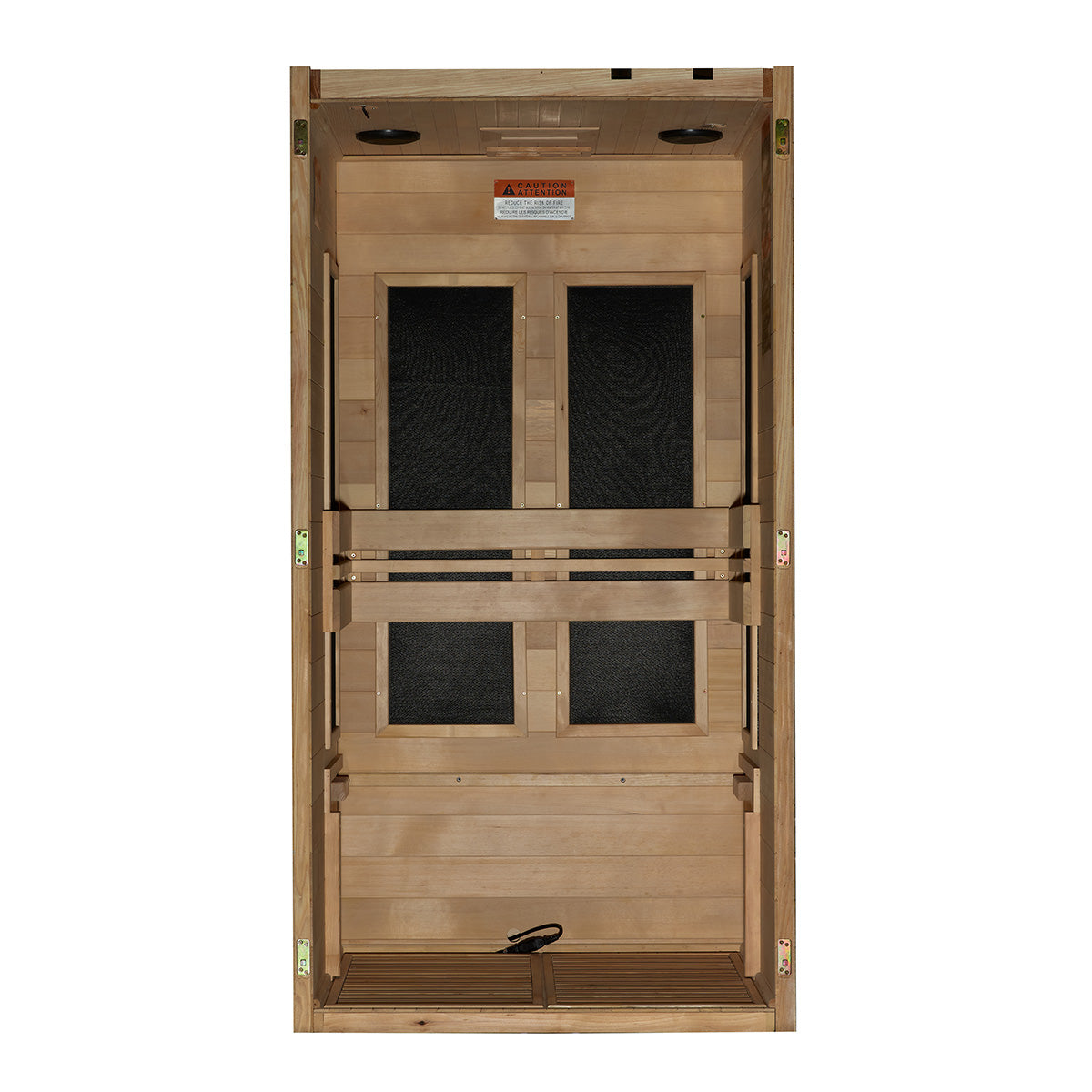 Golden Designs Maxxus S-Line Yoga 1-Person Ultra Low EMF FAR Infrared Sauna With Canadian Hemlock