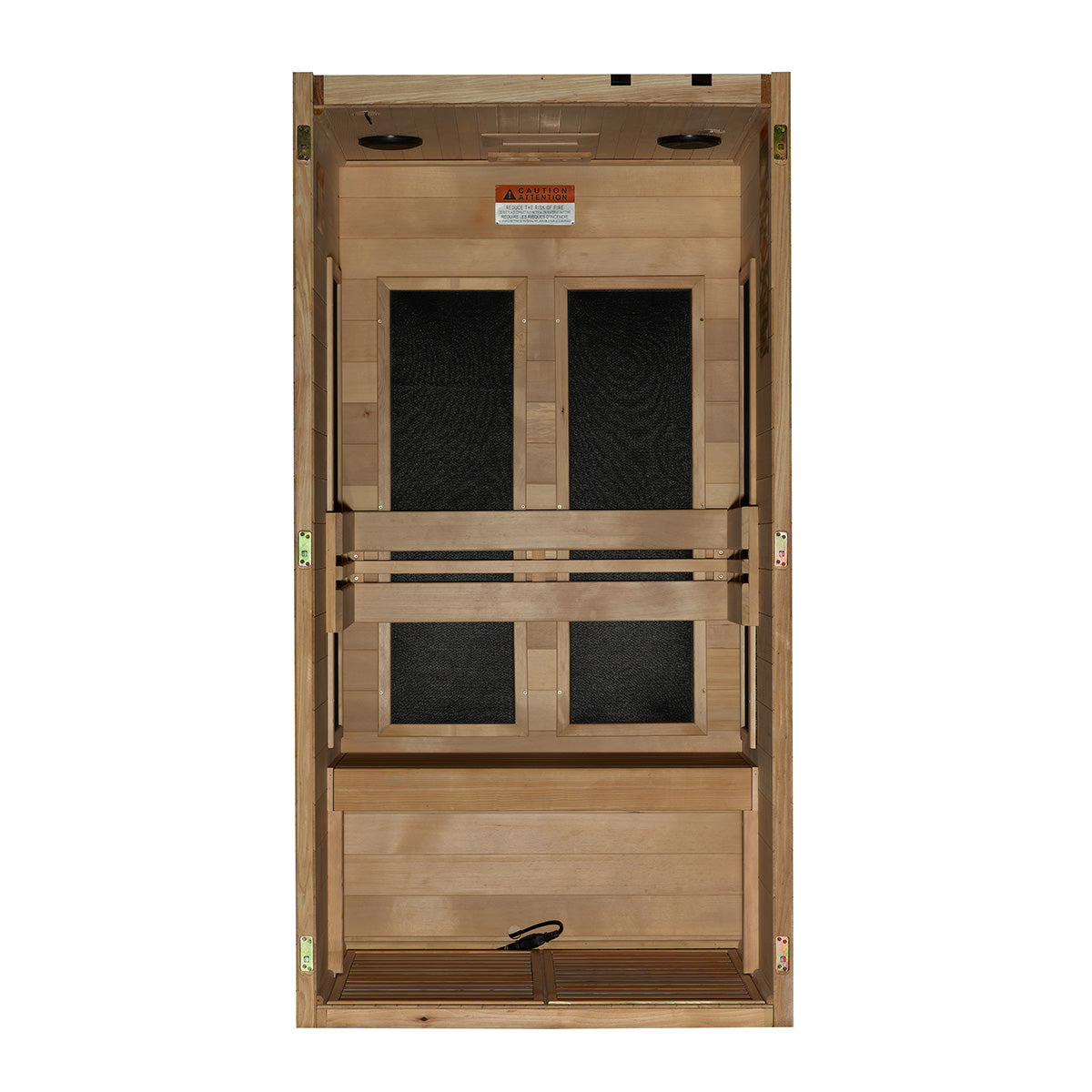 Golden Designs Maxxus S-Line Yoga 1-Person Ultra Low EMF FAR Infrared Sauna With Canadian Hemlock