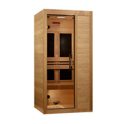 Golden Designs Maxxus S-Line Yoga 1-Person Ultra Low EMF FAR Infrared Sauna With Canadian Hemlock