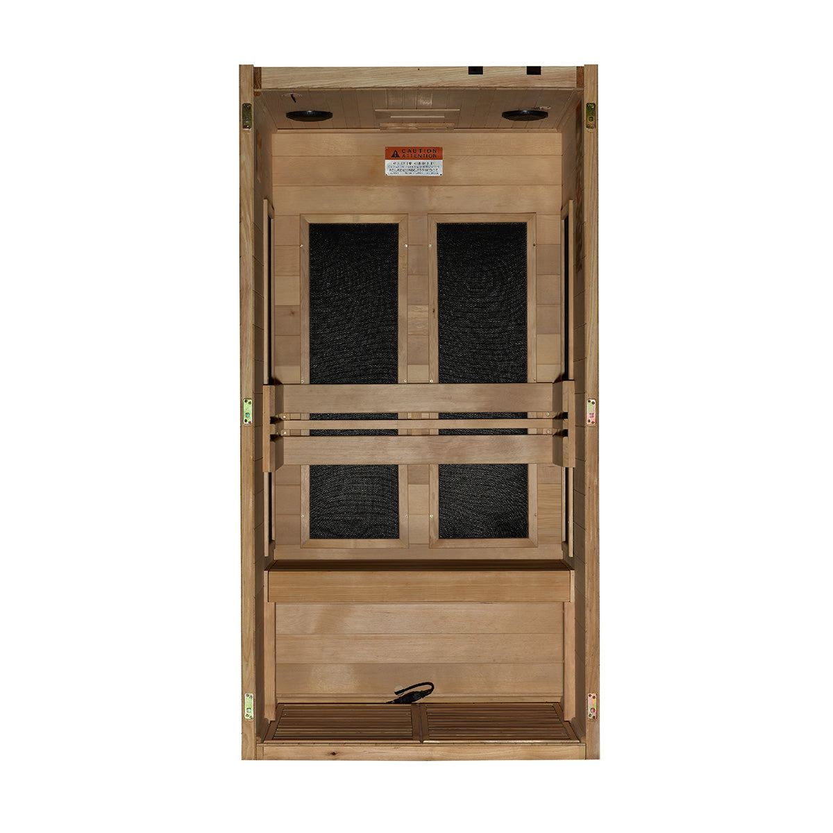 Golden Designs Maxxus S-Line Yoga 1-Person Ultra Low EMF FAR Infrared Sauna With Canadian Hemlock