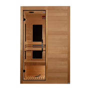 Golden Designs Maxxus S-Line Yoga 2-Person Ultra Low EMF FAR Infrared Sauna With Canadian Hemlock